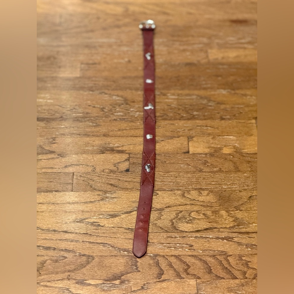 Brighton Fly Fishing Theme Woven Brown Leather Silver Belt 94207 Men's Size 36 - Picture 12 of 13